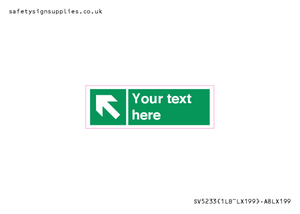 Custom Arrow Top Left Sign